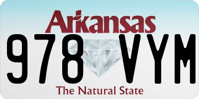 AR license plate 978VYM
