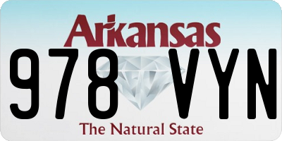 AR license plate 978VYN