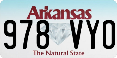 AR license plate 978VYO