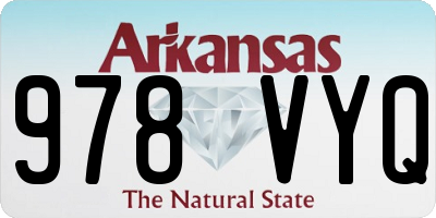 AR license plate 978VYQ