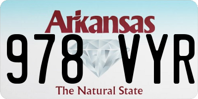AR license plate 978VYR