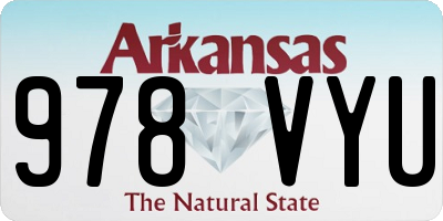 AR license plate 978VYU