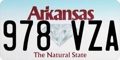 AR license plate 978VZA