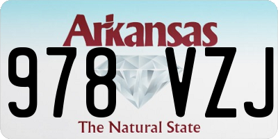 AR license plate 978VZJ