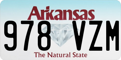 AR license plate 978VZM