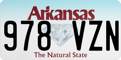 AR license plate 978VZN