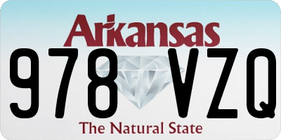 AR license plate 978VZQ