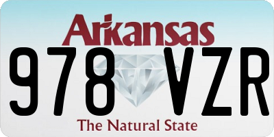 AR license plate 978VZR