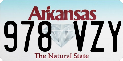 AR license plate 978VZY