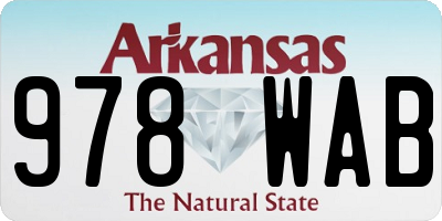 AR license plate 978WAB