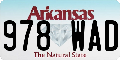 AR license plate 978WAD