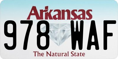 AR license plate 978WAF