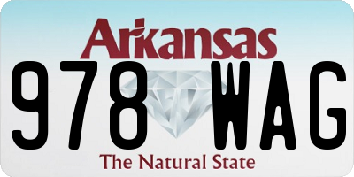 AR license plate 978WAG