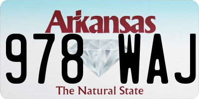 AR license plate 978WAJ