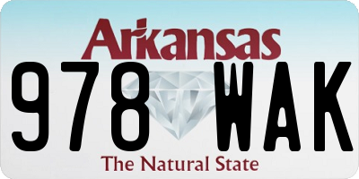 AR license plate 978WAK