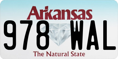 AR license plate 978WAL