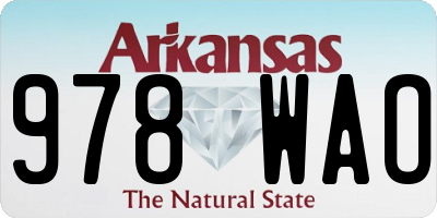 AR license plate 978WAO