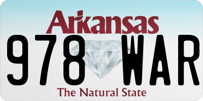 AR license plate 978WAR