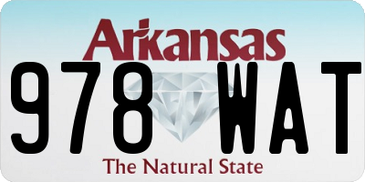 AR license plate 978WAT