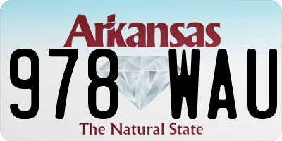 AR license plate 978WAU