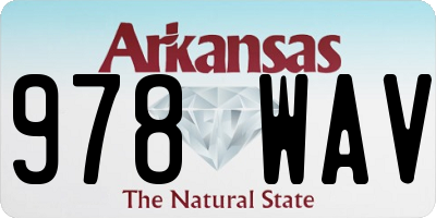 AR license plate 978WAV