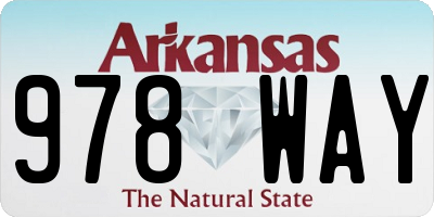 AR license plate 978WAY