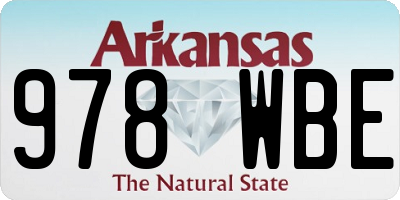 AR license plate 978WBE
