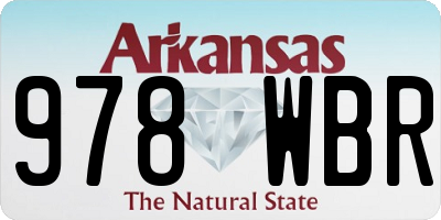 AR license plate 978WBR