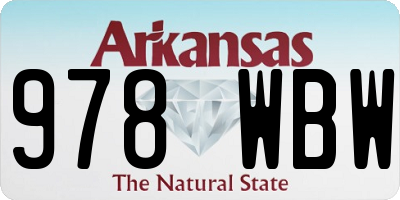 AR license plate 978WBW