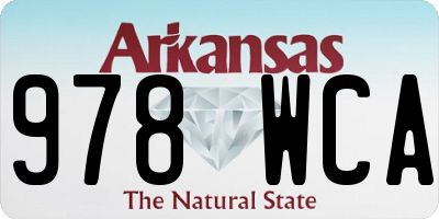 AR license plate 978WCA