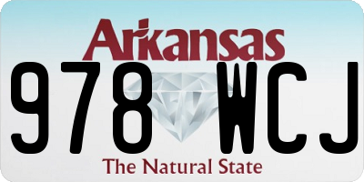 AR license plate 978WCJ