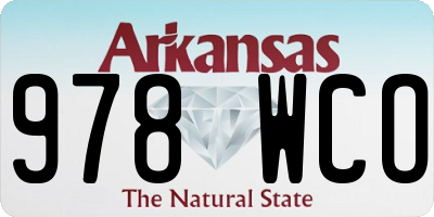 AR license plate 978WCO