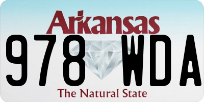 AR license plate 978WDA