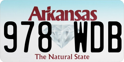 AR license plate 978WDB