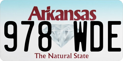 AR license plate 978WDE