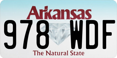 AR license plate 978WDF