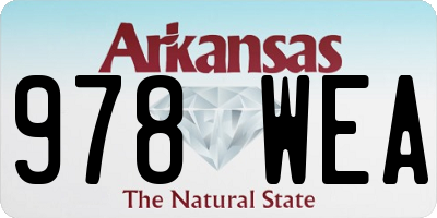 AR license plate 978WEA