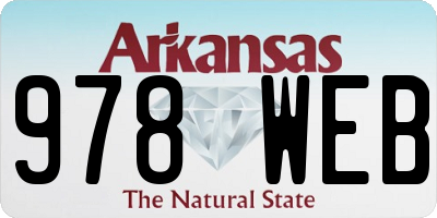 AR license plate 978WEB