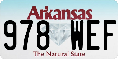 AR license plate 978WEF