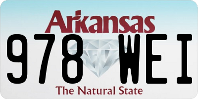AR license plate 978WEI