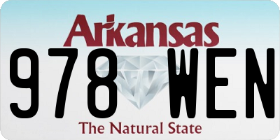AR license plate 978WEN