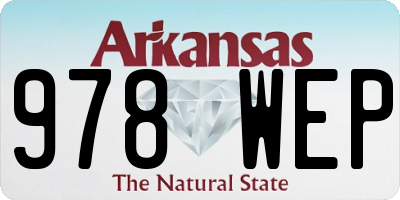 AR license plate 978WEP