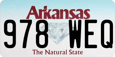 AR license plate 978WEQ