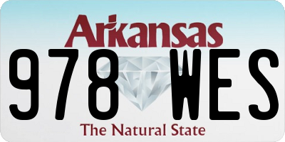 AR license plate 978WES