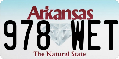 AR license plate 978WET