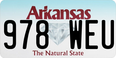 AR license plate 978WEU