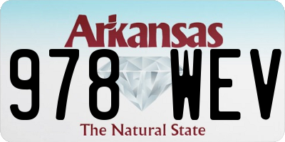AR license plate 978WEV