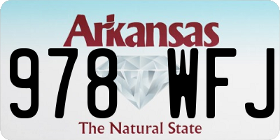 AR license plate 978WFJ