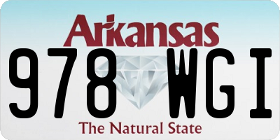 AR license plate 978WGI