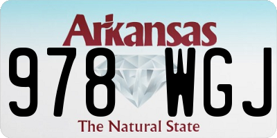 AR license plate 978WGJ